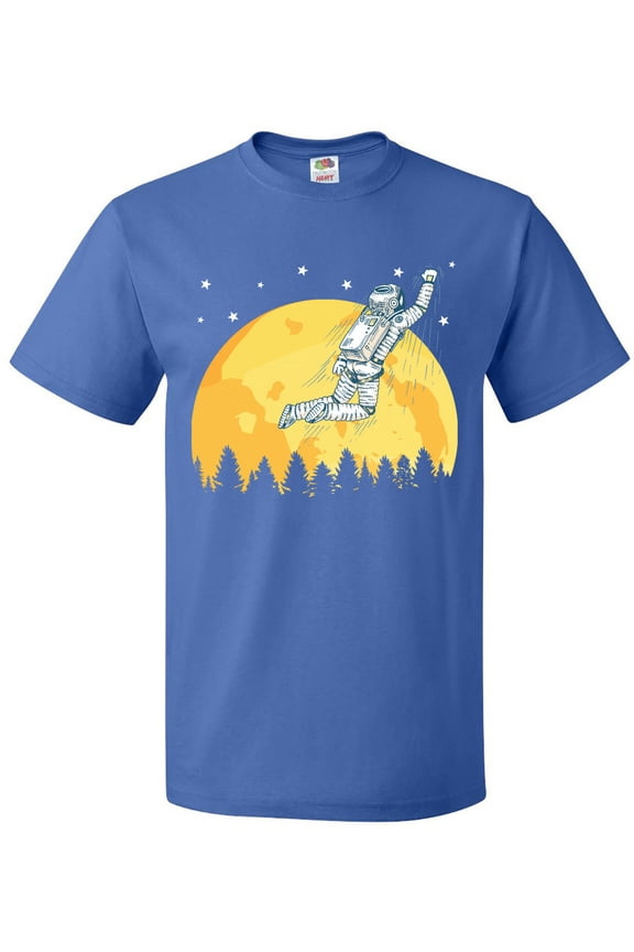 Space Outerspace Moon and Astronaut T-Shirt