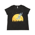 thumbnail image 1 of Inktastic Space Outerspace Moon and Astronaut Women's Plus Size T-Shirt, 1 of 5