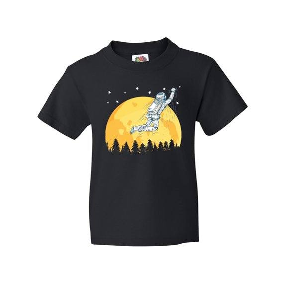 Inktastic Space Outerspace Moon and Astronaut Youth T-Shirt