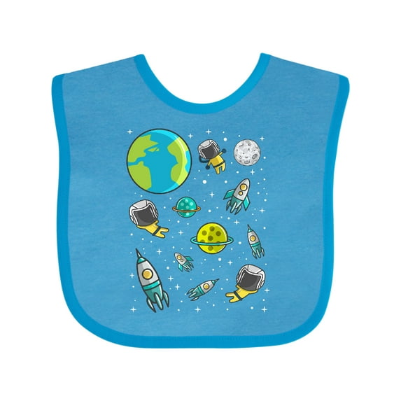 Inktastic Space Rocket Future Astronaut Boys or Girls Baby Bib
