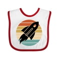 thumbnail image 1 of Inktastic Space Rocket Retro Sunset Boys or Girls Baby Bib, 1 of 4