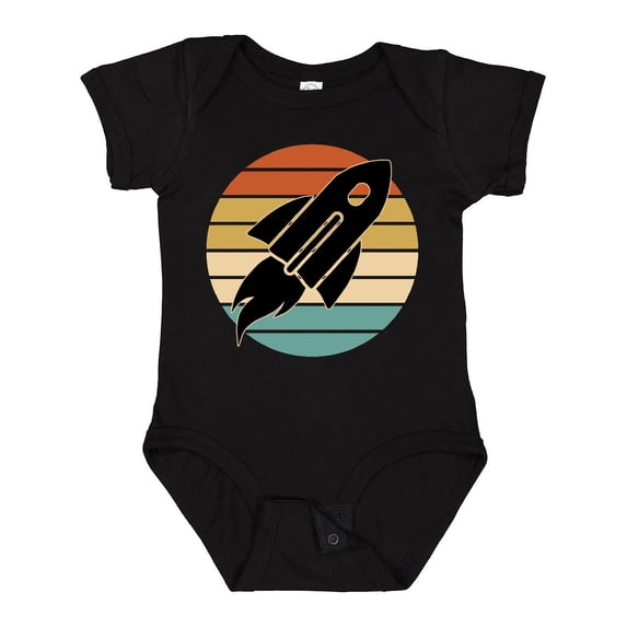 Inktastic Space Rocket Retro Sunset Boys or Girls Baby Bodysuit