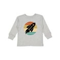 thumbnail image 1 of Inktastic Space Rocket Retro Sunset Boys or Girls Long Sleeve Toddler T-Shirt, 1 of 5