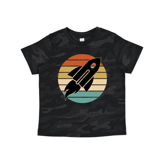 Inktastic Space Rocket Retro Sunset Boys or Girls Toddler T-Shirt