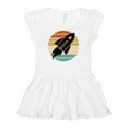 thumbnail image 1 of Inktastic Space Rocket Retro Sunset Girls Baby Dress, 1 of 5