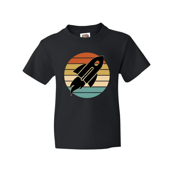 Inktastic Space Rocket Retro Sunset Youth T-Shirt