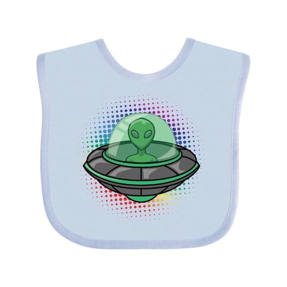 Inktastic Spaceship Funny Alien Outer Space Boys or Girls Baby Bib