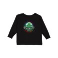 thumbnail image 1 of Inktastic Spaceship Funny Alien Outer Space Boys or Girls Long Sleeve Toddler T-Shirt, 1 of 5
