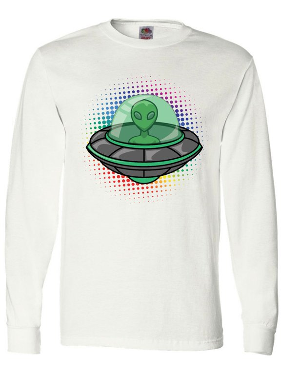 Spaceship Funny Alien Outer Space Long Sleeve T-Shirt