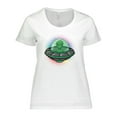 thumbnail image 1 of Inktastic Spaceship Funny Alien Outer Space Women's Plus Size T-Shirt, 1 of 5