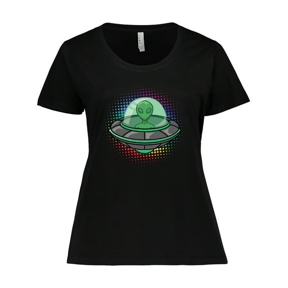 Inktastic Spaceship Funny Alien Outer Space Women's Plus Size T-Shirt