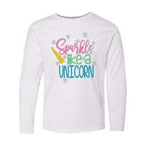 Inktastic Sparkle Like a Unicorn Long Sleeve Youth T-Shirt