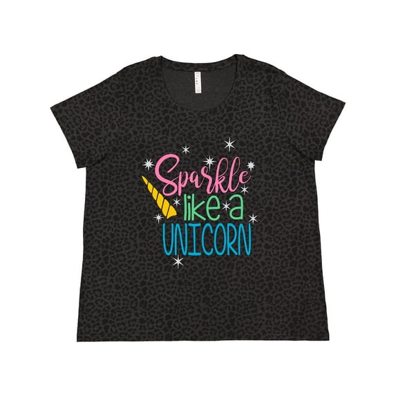 Inktastic Sparkle Like a Unicorn Women's Plus Size T-Shirt