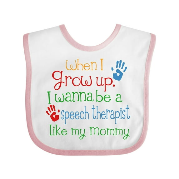 Inktastic Speech Therapist Like Mommy Boys or Girls Baby Bib