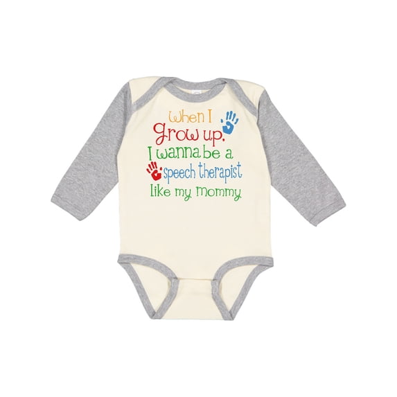 Inktastic Speech Therapist Like Mommy Boys or Girls Long Sleeve Baby Bodysuit