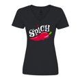 thumbnail image 1 of Inktastic Spicy Hot Chili Pepper Women's V-Neck T-Shirt, 1 of 5