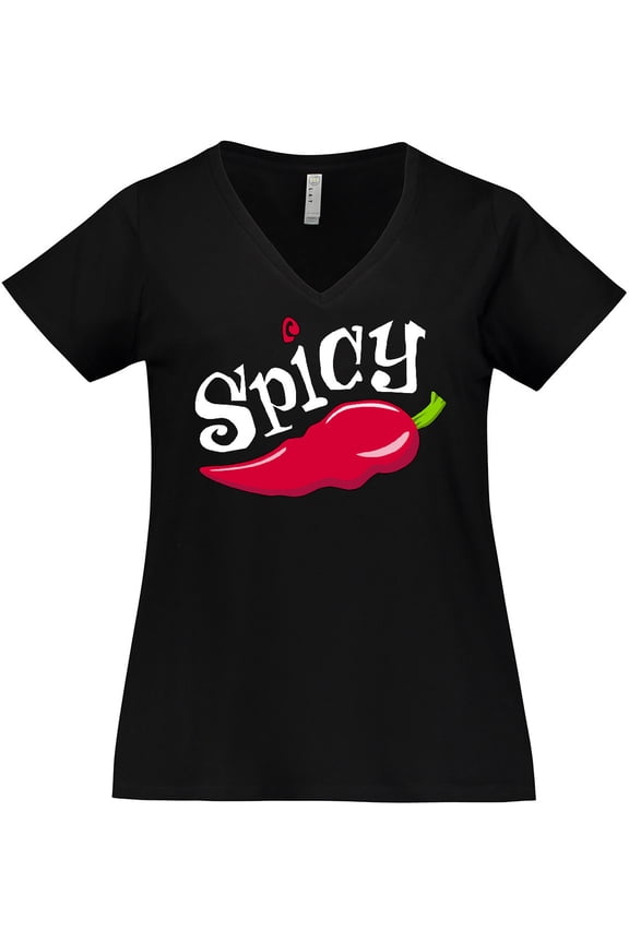 Spicy hot chili pepper Women's Plus Size V-Neck T-Shirt