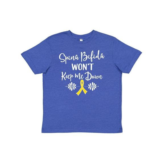 Inktastic Spina Bifida Awareness Message Ribbon Youth T-Shirt