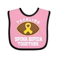 thumbnail image 1 of Inktastic Spina Bifida Awareness Ribbon Boys or Girls Baby Bib, 1 of 4