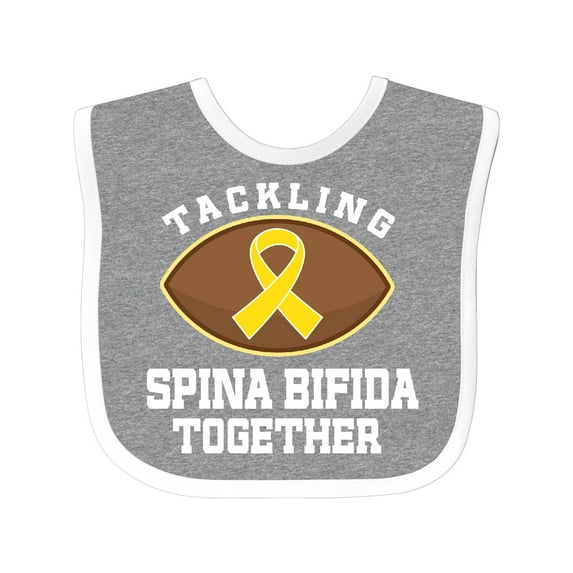 Inktastic Spina Bifida Awareness Ribbon Boys or Girls Baby Bib