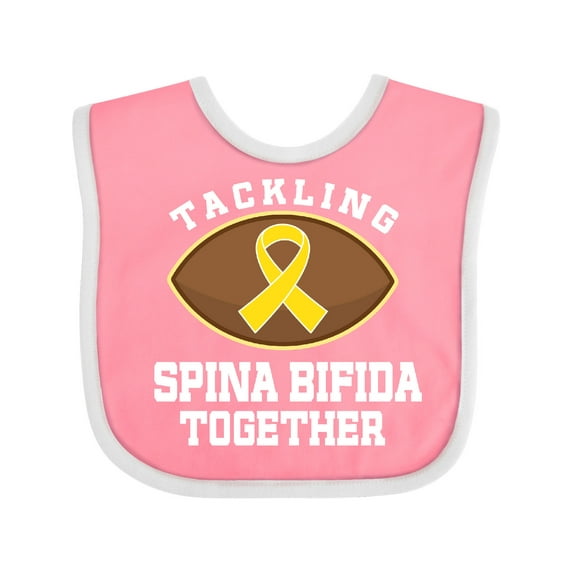 Inktastic Spina Bifida Awareness Ribbon Boys or Girls Baby Bib
