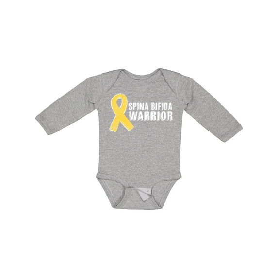 Inktastic Spina Bifida Warrior Boys or Girls Long Sleeve Baby Bodysuit