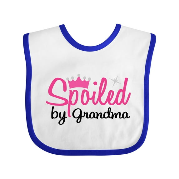 Inktastic Spoiled by Grandma Girls Baby Bib