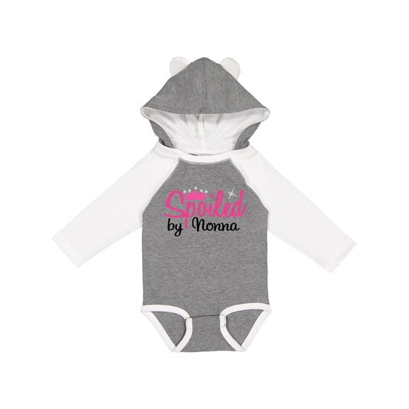 Inktastic Spoiled by Nonna Girls Long Sleeve Baby Bodysuit
