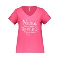 thumbnail image 1 of Inktastic Spoiling Nana Women's Plus Size V-Neck T-Shirt, 1 of 4