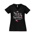 thumbnail image 1 of Inktastic Spoiling Nana Women's Plus Size V-Neck T-Shirt, 1 of 5