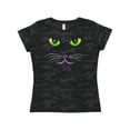 thumbnail image 1 of Inktastic Spooky Cat Face Women's T-Shirt, 1 of 5