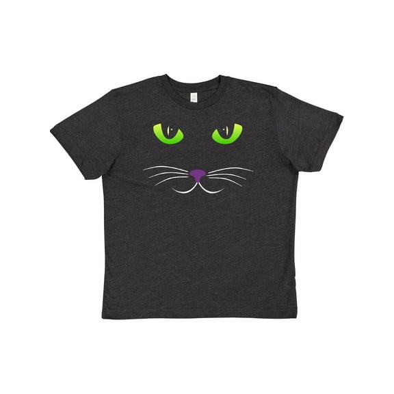 Inktastic Spooky Cat Face Youth T-Shirt