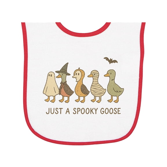 Inktastic Spooky Goose Halloween Costume Cute Ducks Baby Terry Cloth Bib