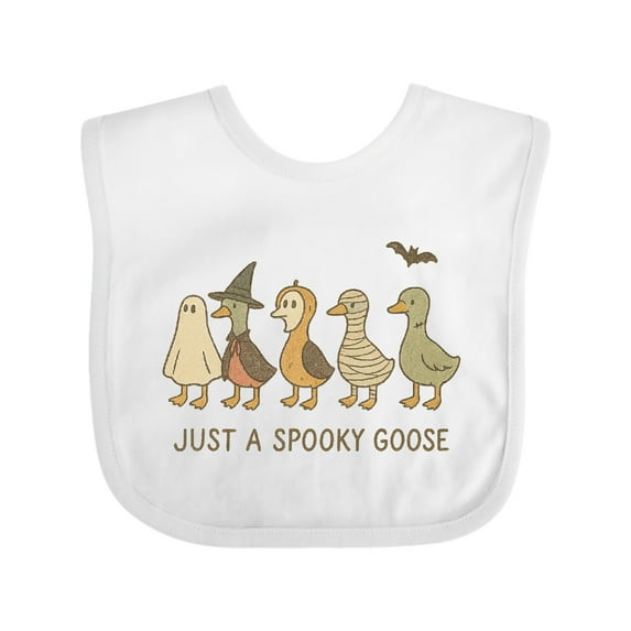 Inktastic Spooky Goose Halloween Costume Cute Ducks Boys or Girls Baby Bib