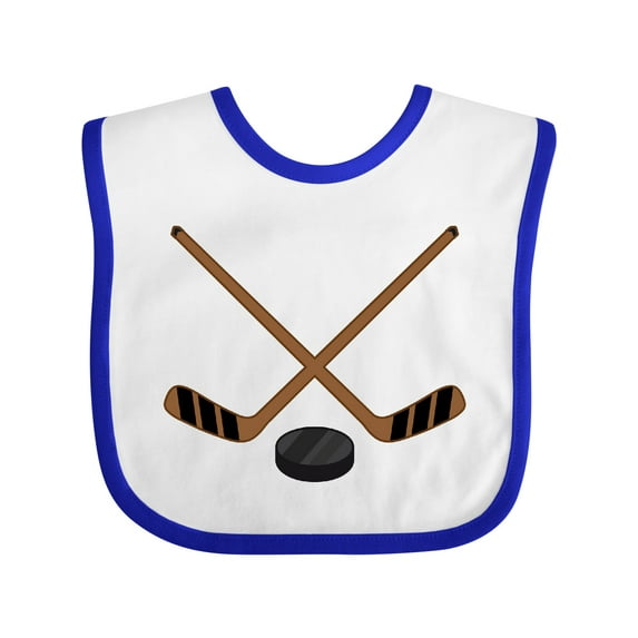 Inktastic Sports Hockey Sticks Boys or Girls Baby Bib
