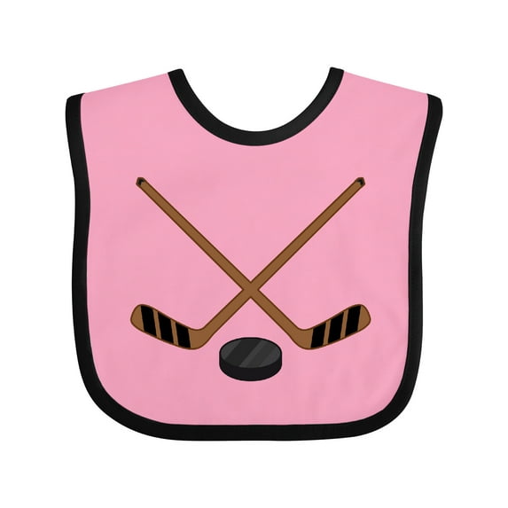 Inktastic Sports Hockey Sticks Boys or Girls Baby Bib