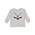 thumbnail image 1 of Inktastic Sports Hockey Sticks Boys or Girls Long Sleeve Toddler T-Shirt, 1 of 5
