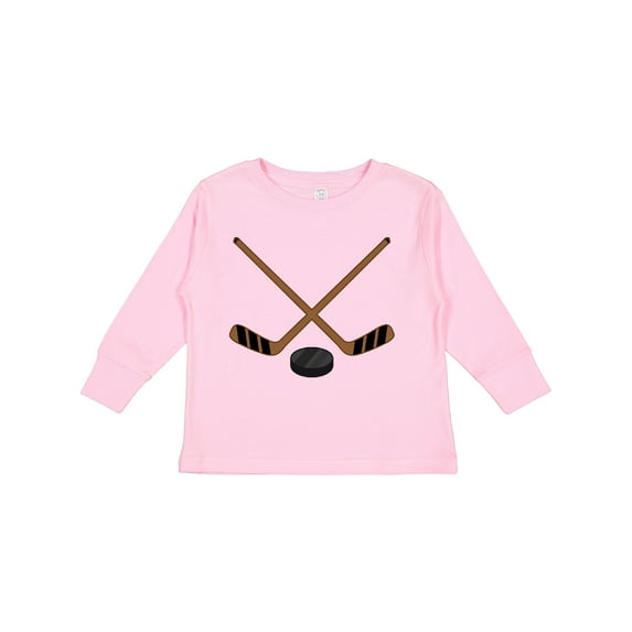 Inktastic Sports Hockey Sticks Boys or Girls Long Sleeve Toddler T-Shirt