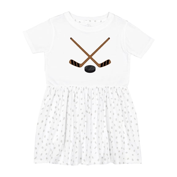 Inktastic Sports Hockey Sticks Girls Toddler Dress