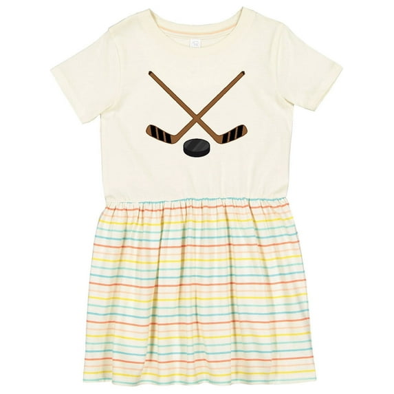 Inktastic Sports Hockey Sticks Girls Toddler Dress