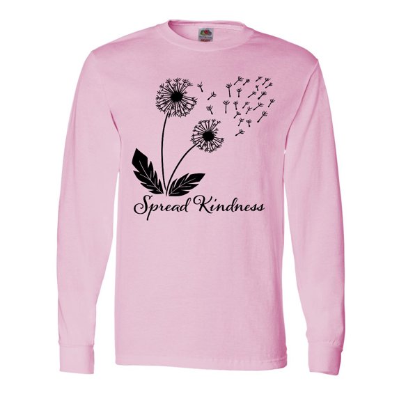 Inktastic Spread Kindness Dandelion Long Sleeve T-Shirt