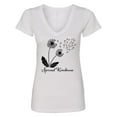 thumbnail image 1 of Inktastic Spread Kindness Dandelion Women's V-Neck T-Shirt, 1 of 5