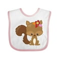 thumbnail image 1 of Inktastic Spring Animals, Cute Squirrel, Colorful Flowers Boys or Girls Baby Bib, 1 of 4