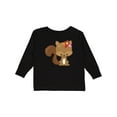 thumbnail image 1 of Inktastic Spring Animals, Cute Squirrel, Colorful Flowers Boys or Girls Long Sleeve Toddler T-Shirt, 1 of 5