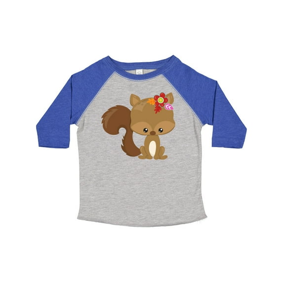 Inktastic Spring Animals, Cute Squirrel, Colorful Flowers Boys or Girls Toddler T-Shirt