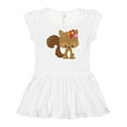 thumbnail image 1 of Inktastic Spring Animals, Cute Squirrel, Colorful Flowers Girls Baby Dress, 1 of 5
