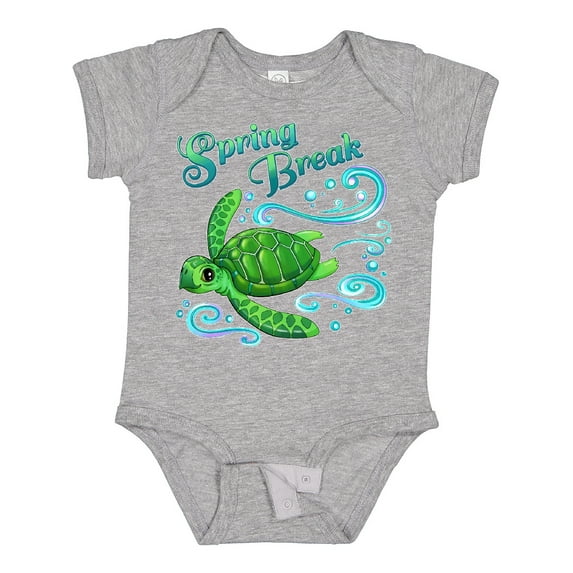 Inktastic Spring Break- Cute Sea Turtle Boys or Girls Baby Bodysuit