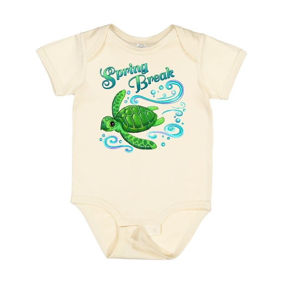 Inktastic Spring Break- Cute Sea Turtle Boys or Girls Baby Bodysuit