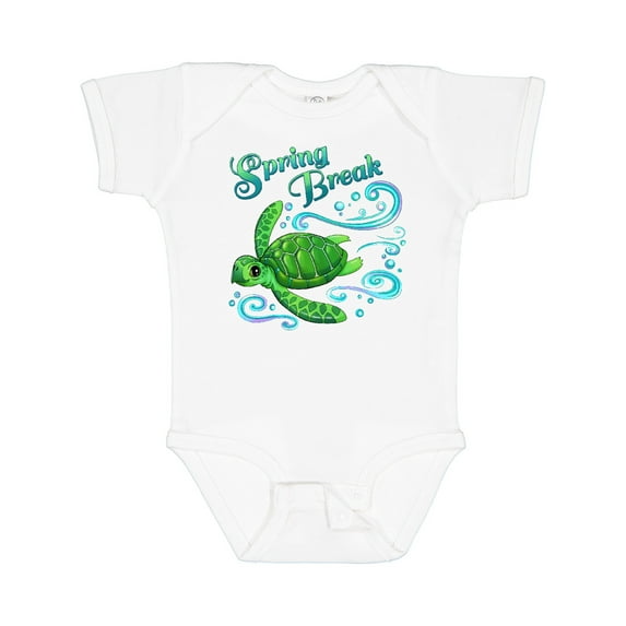 Inktastic Spring Break- Cute Sea Turtle Boys or Girls Baby Bodysuit