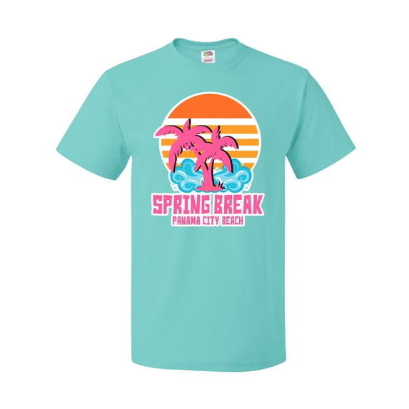 Inktastic Spring Break in Panama City Beach with Palm Trees T-Shirt